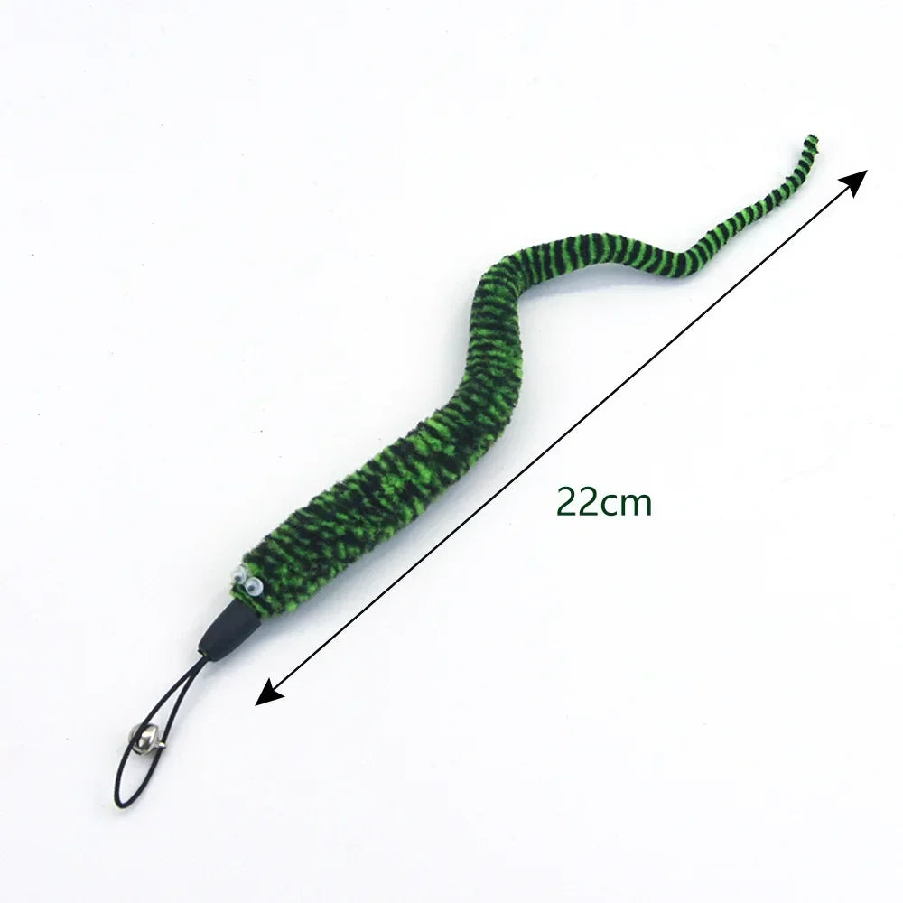 Crixal_Interactive Cat Toy Accessories Worm Toy with Bell Replacement Training Kitten Toys Pet Products for Cats