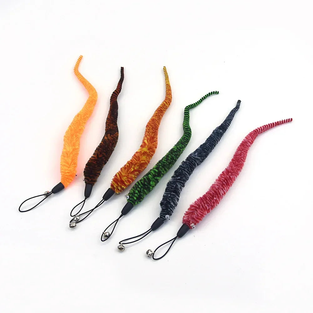 Crixal_Interactive Cat Toy Accessories Worm Toy with Bell Replacement Training Kitten Toys Pet Products for Cats