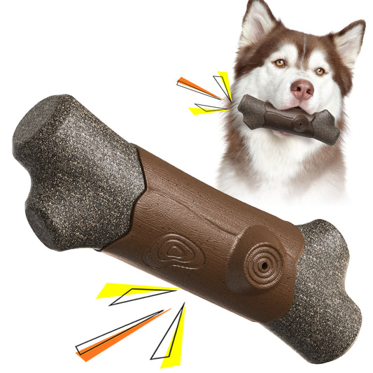 Crixal Dog Chew Toy – Durable Bone for Aggressive Chewers (Brown)