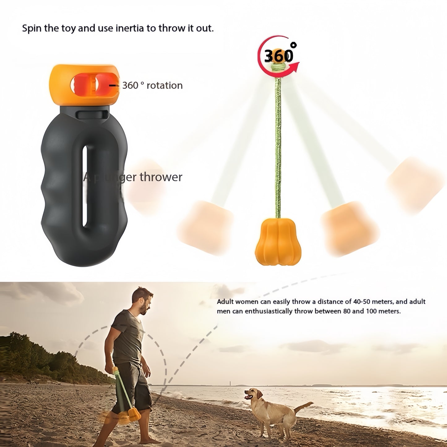 Crixal Dog Toy – Pumpkin Squeaky Tug Ball