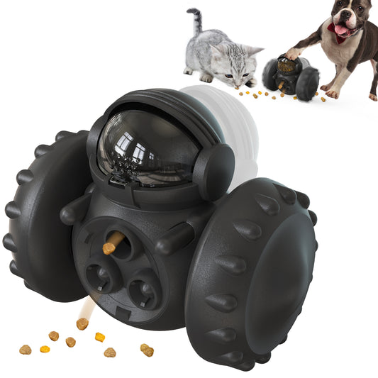 Crixal Dog & Cat Treat Toy – Astronaut Roller (Black)